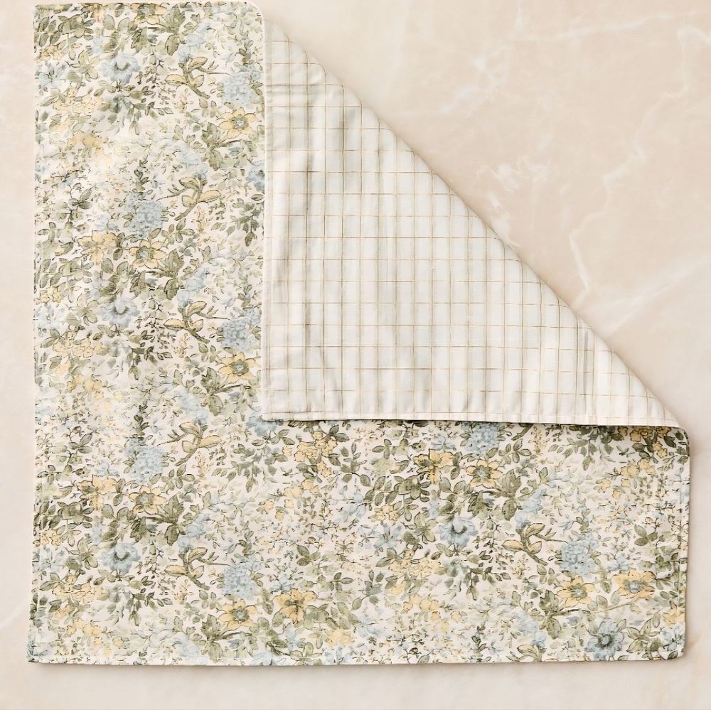 ❤️BUY 2 GET 1 FREE  Frankie Floral Napkin Sets, Color Yellow & Green - Picture 10 of 16